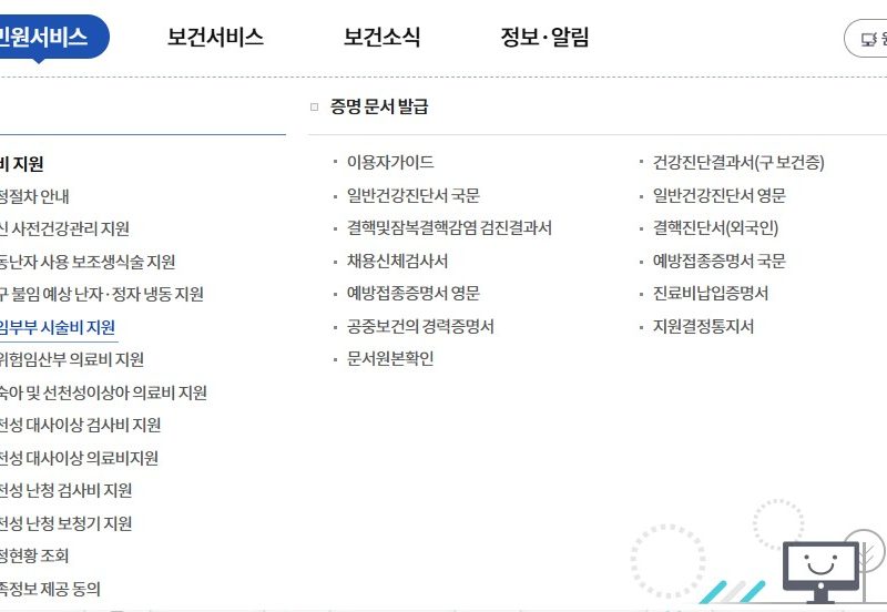 난임부부 시험관 정부 지원 e보건소 온라인 신청 방법