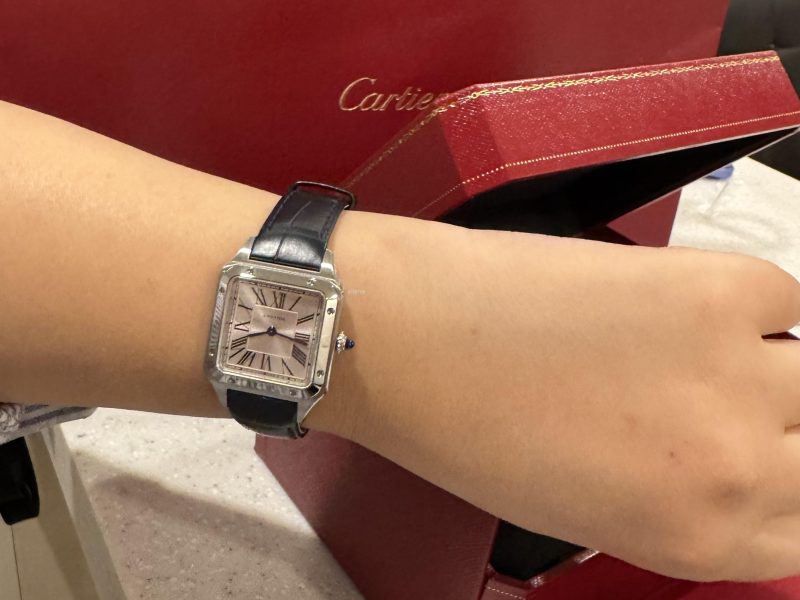 까르띠에 여성 시계 산토스 뒤몽 구입 착샷 출산선물로 딱